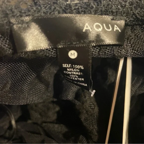 NWT Bloomingdale's AQUA Black Floral Short Sleeve Sheer Kimono, M - Picture 14 of 16